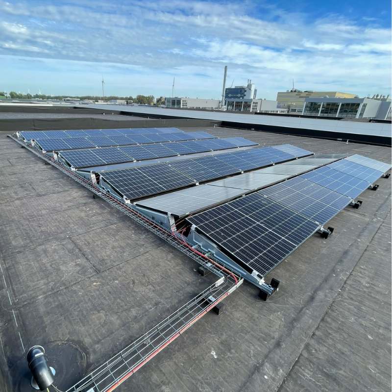 zonnepanelen op plat dak in nijmegen